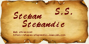 Stepan Stepandić vizit kartica